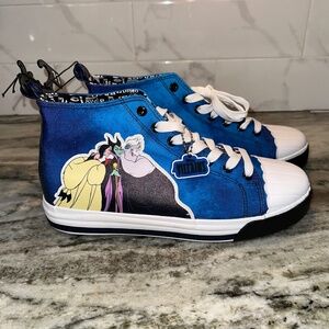 Disney VILLAINS Womens Casual High Top Sneakers x Ground Up Size 11 Ursula Hades